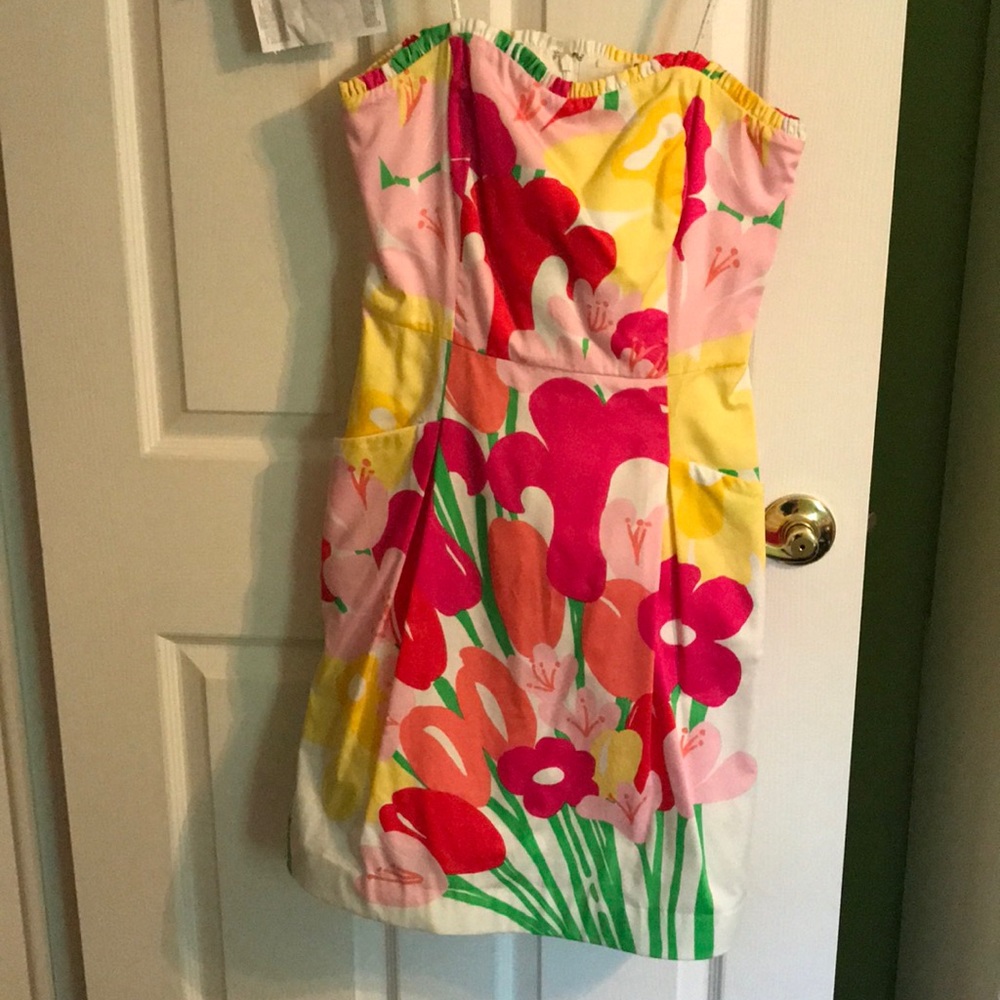 EEEUC SIZE 6 LILLY PULITZER STRAPLESS DRESS